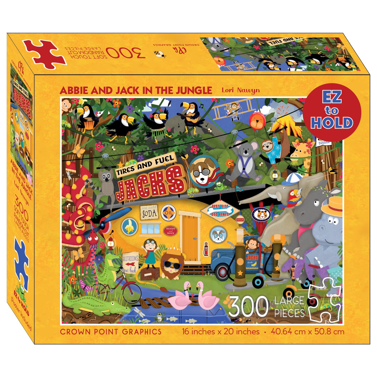 Abbie and Jack In the Jungle - 300 Piece Jigsaw Puzzle- Packaging
