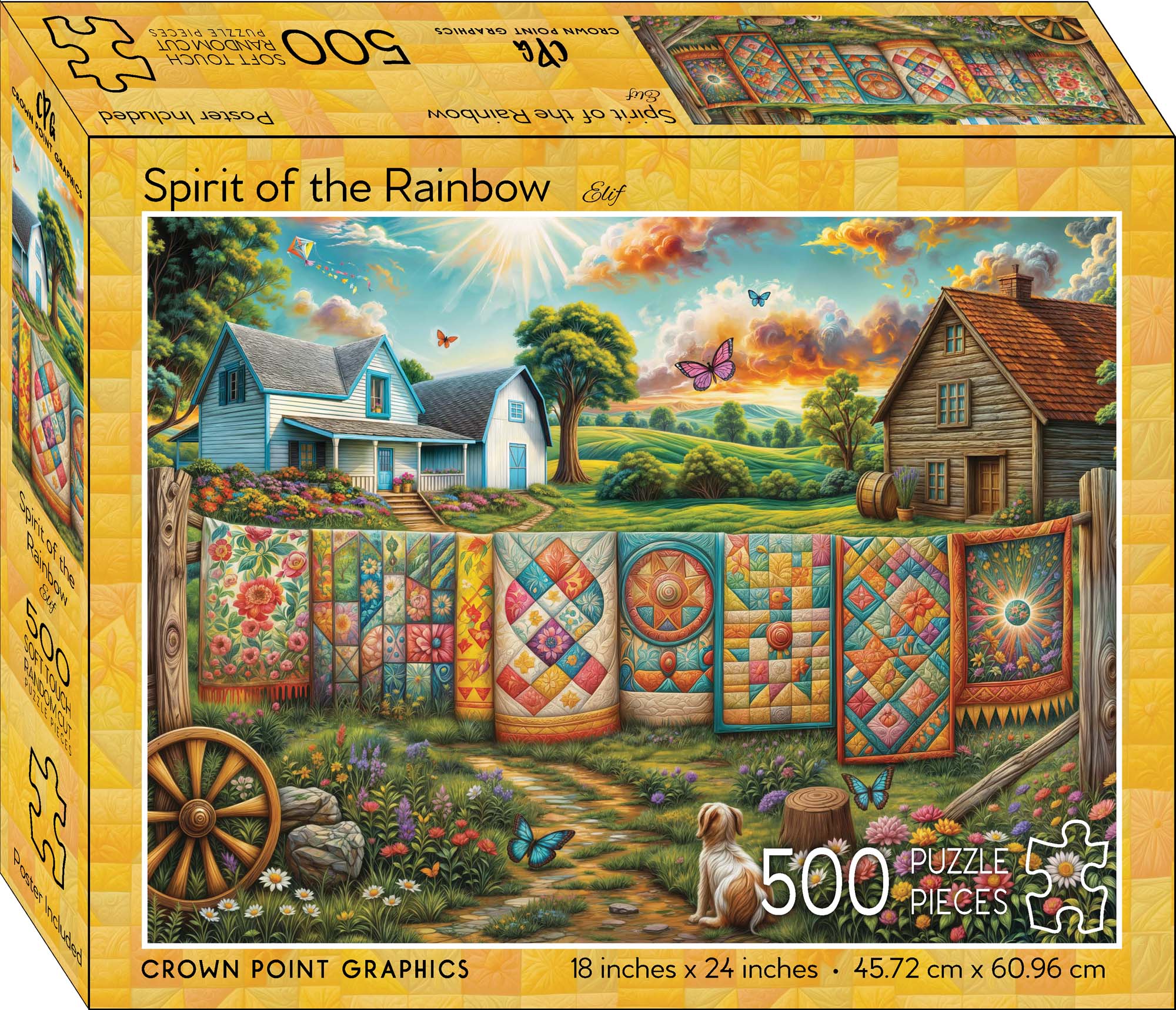 Spirit of the Rainbow 500 Piece Jigsaw Puzzle with Poster – Soft