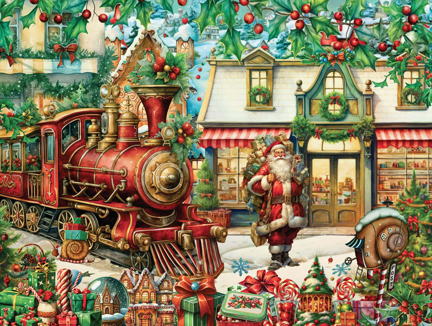 North Pole Express  - 500 piece jigsaw puzzle with poster