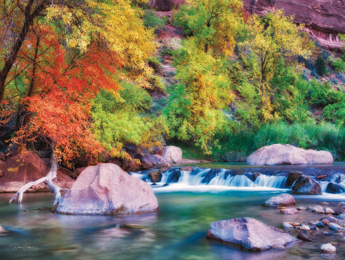 Colorful Landscape  - 500 piece jigsaw puzzle with poster