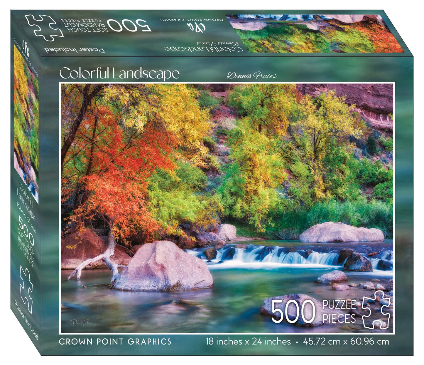 Colorful Landscape  - 500 piece jigsaw puzzle with poster