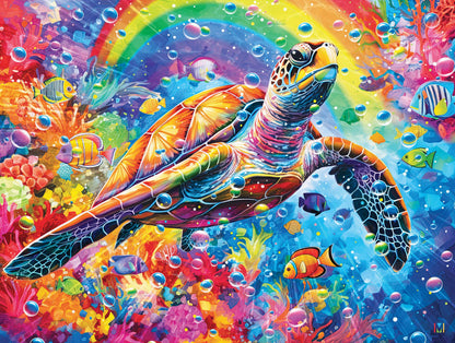 Rainbow Sea  - 500 piece jigsaw puzzle with poster