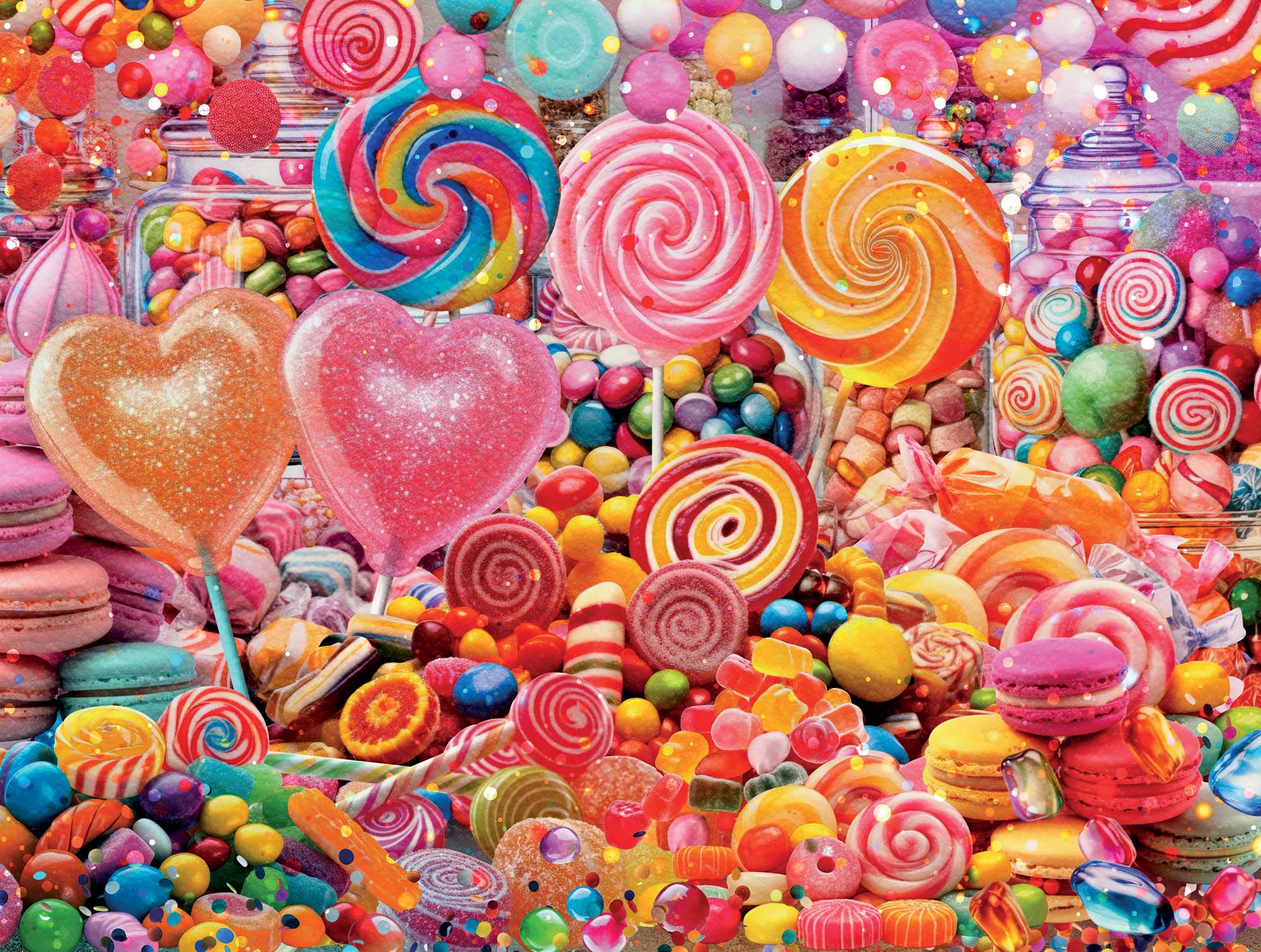 Candy Shop - 500 piece jigsaw puzzle with poster