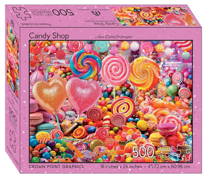 Candy Shop  - 500 piece jigsaw puzzle with poster