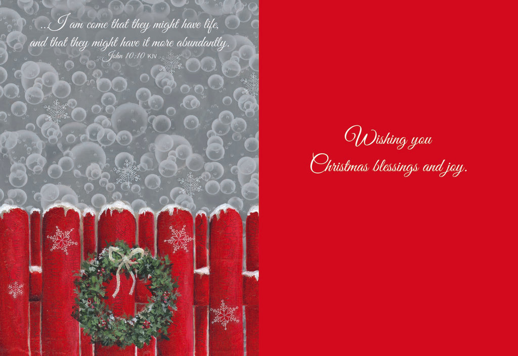 Wishing you Christmas blessings and joy.