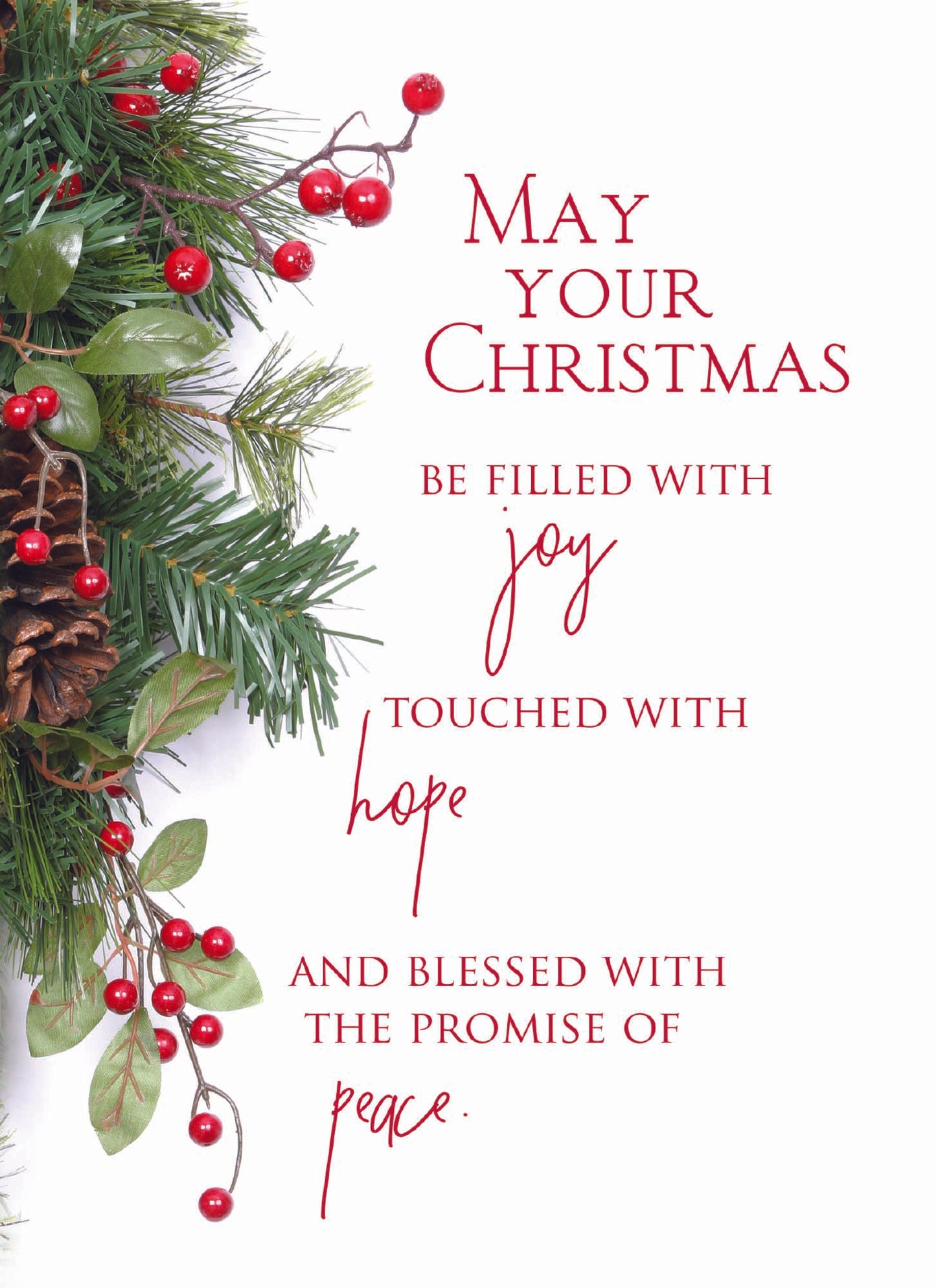Religious Christmas Cards by Shared Blessings - Garland Christmas - 12 Assorted Cards with KJV Scripture