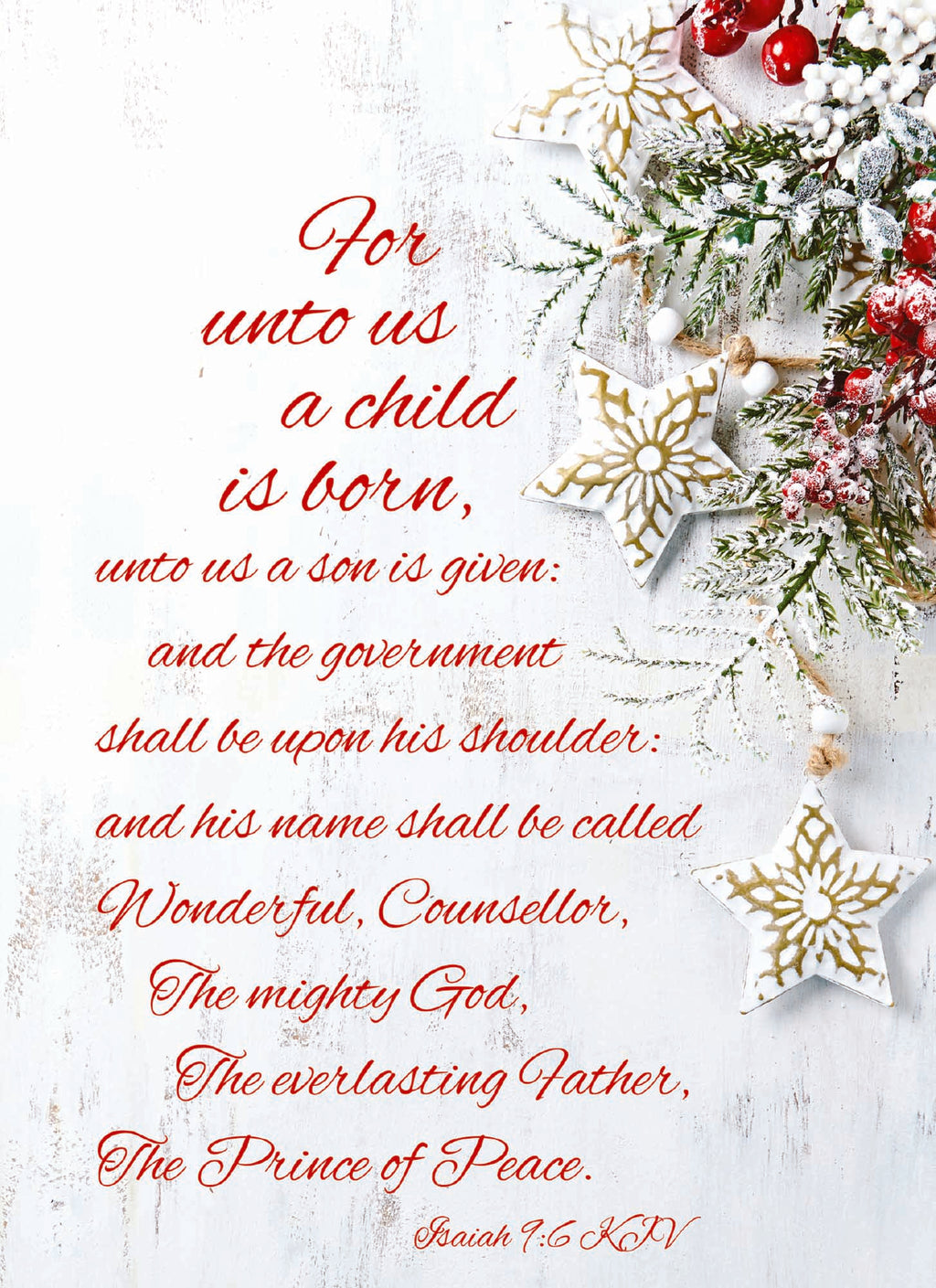 Religious Christmas Cards by Shared Blessings - Garland Christmas - 12 Assorted Cards with KJV Scripture