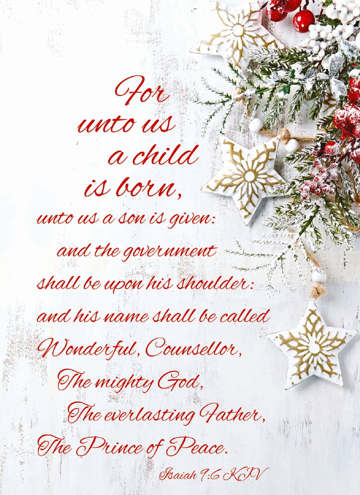 Religious Christmas Cards by Shared Blessings - Garland Christmas - 12 Assorted Cards with KJV Scripture
