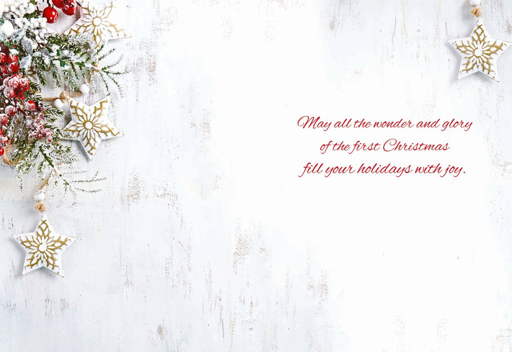 Religious Christmas Cards by Shared Blessings - Garland Christmas - 12 Assorted Cards with KJV Scripture