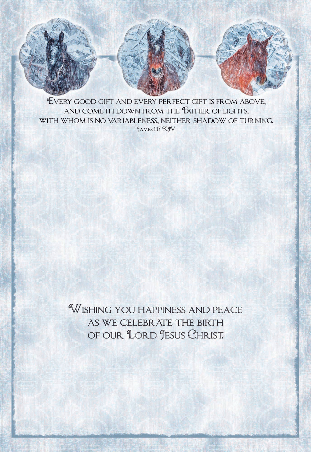 Wishing you happiness and peaceas we celebrate the birth of our Lord Jesus Christ.