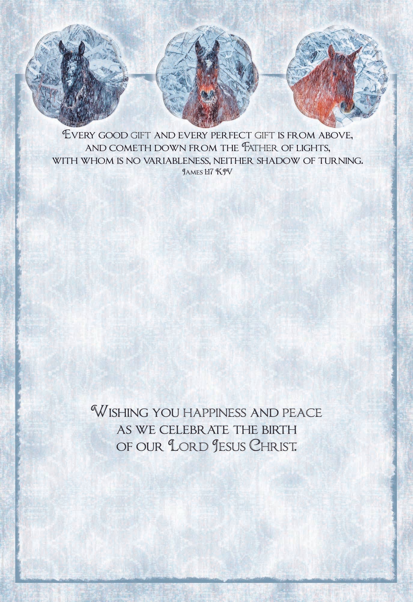 Wishing you happiness and peaceas we celebrate the birth of our Lord Jesus Christ.