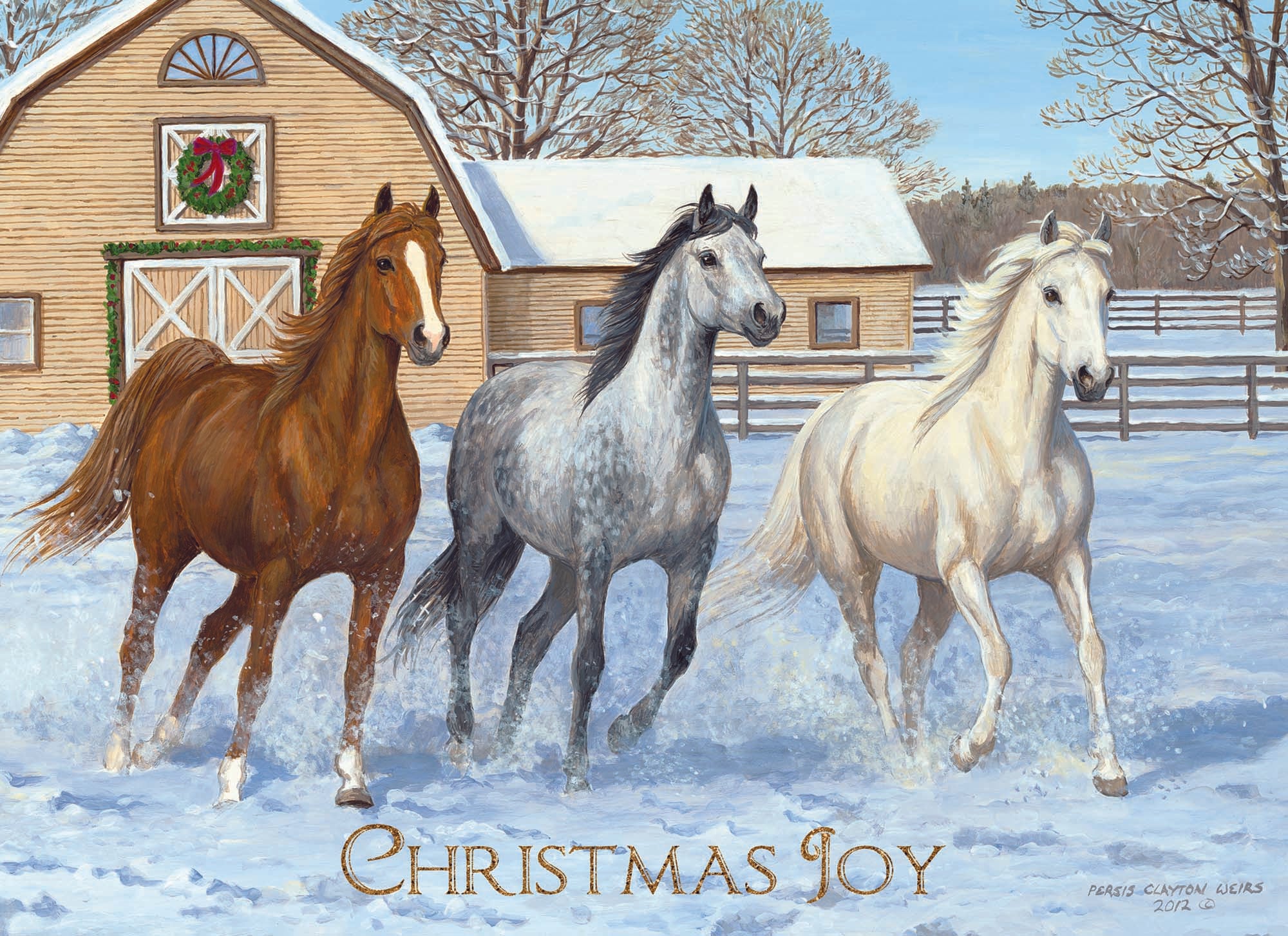 Large Boxed Christmas Card Assortment- Peace and Joy - 24 cards and envelopes