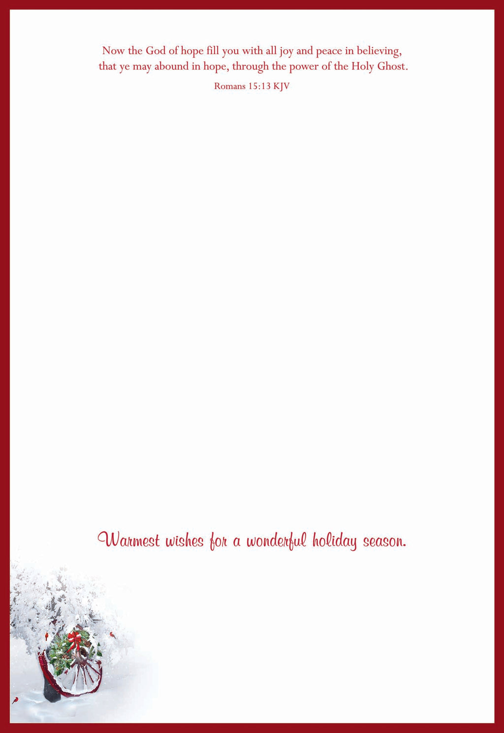 Large Boxed Christmas Card Assortment- Peace and Joy - 24 cards and envelopes