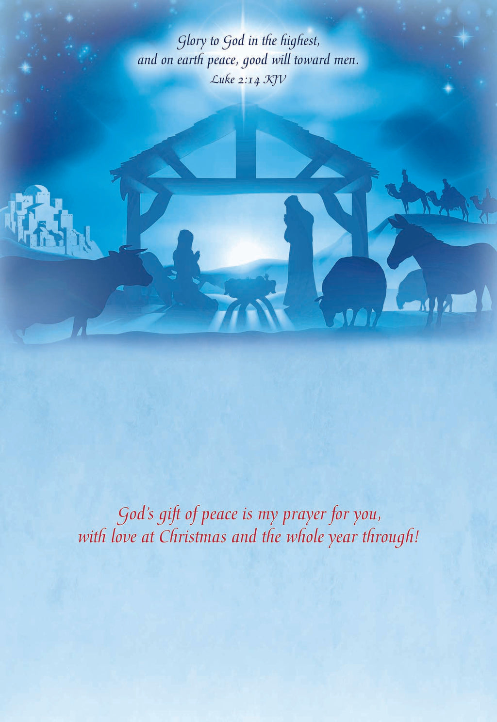 God's gift of peace is my prayer for you, with love at Crhistmas and the whole year through!