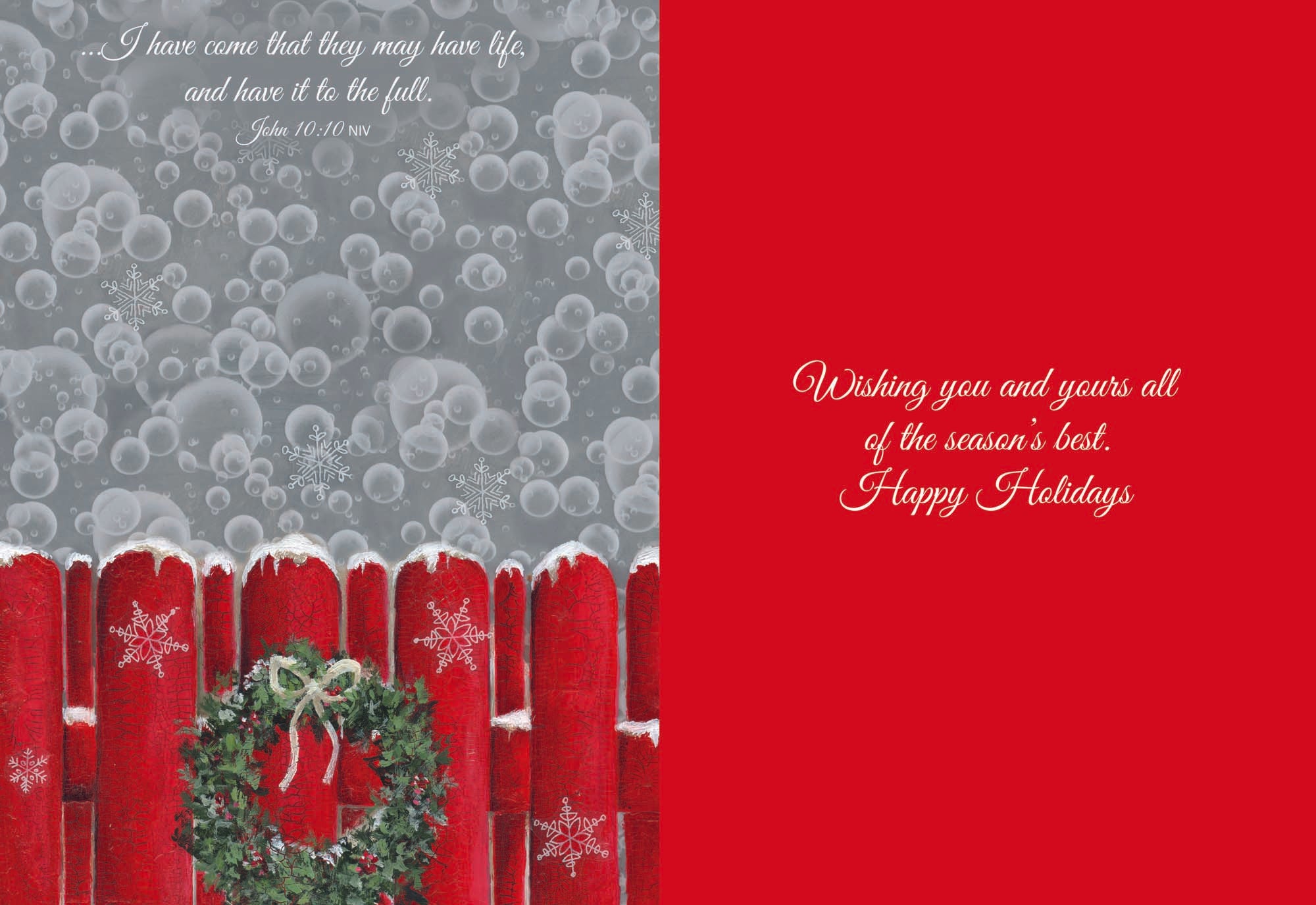 Wishing you and yours all of the season's best. Happy Holidays