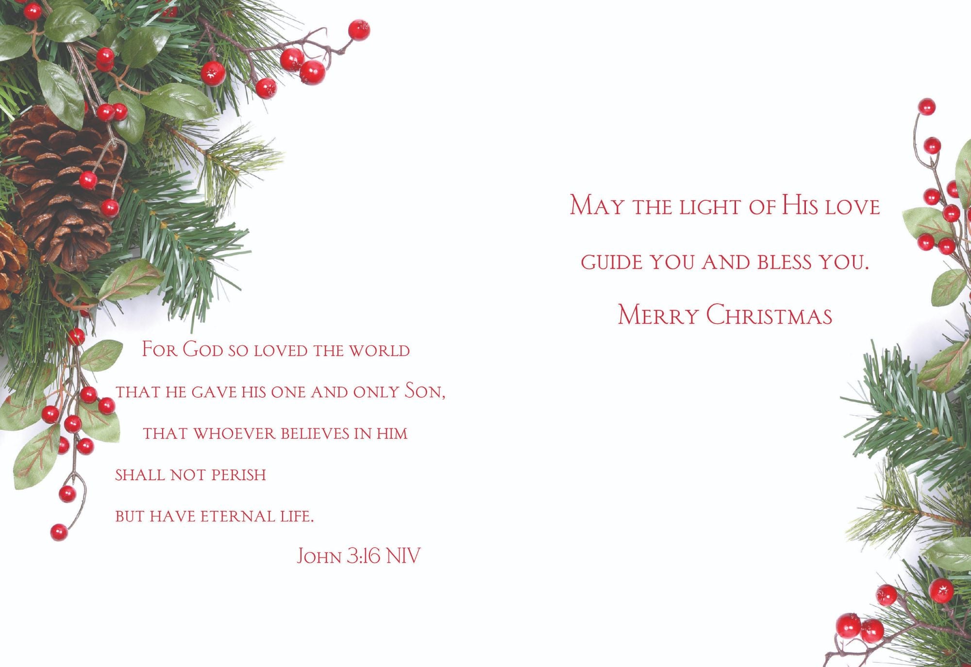 Example of a Christmas Cards - Blessings
