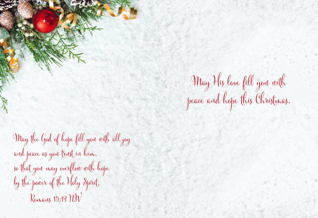 May His love fill you with peace and hope this christmas.