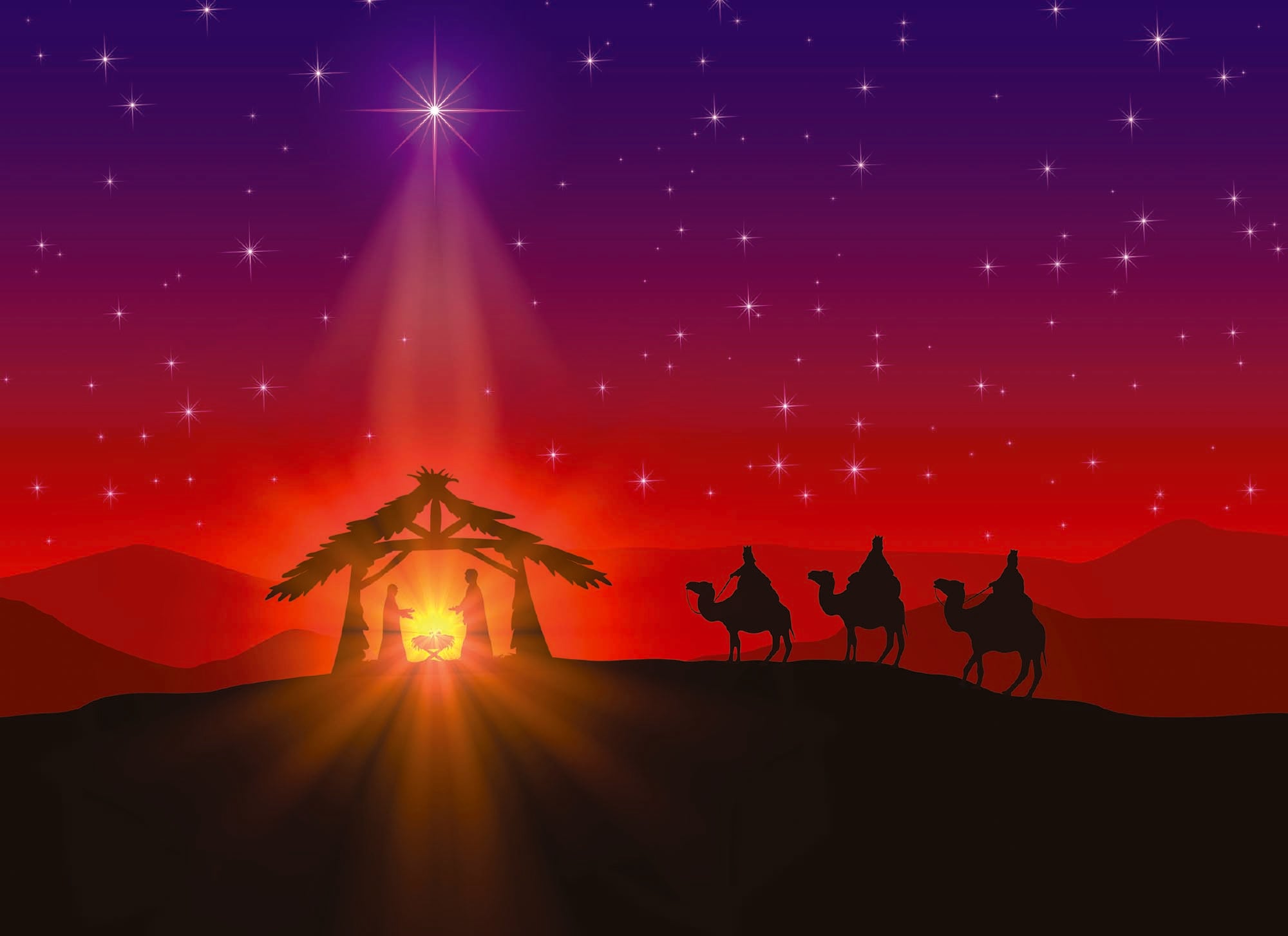 3 Wise Men and Nativity Scene