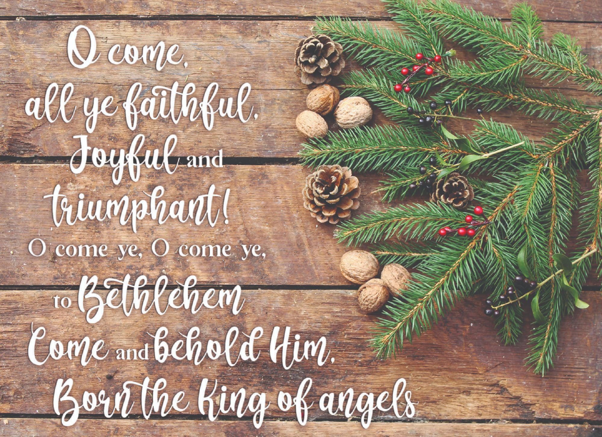 Example of a Christmas Card Assortment - Christmas Hymns
