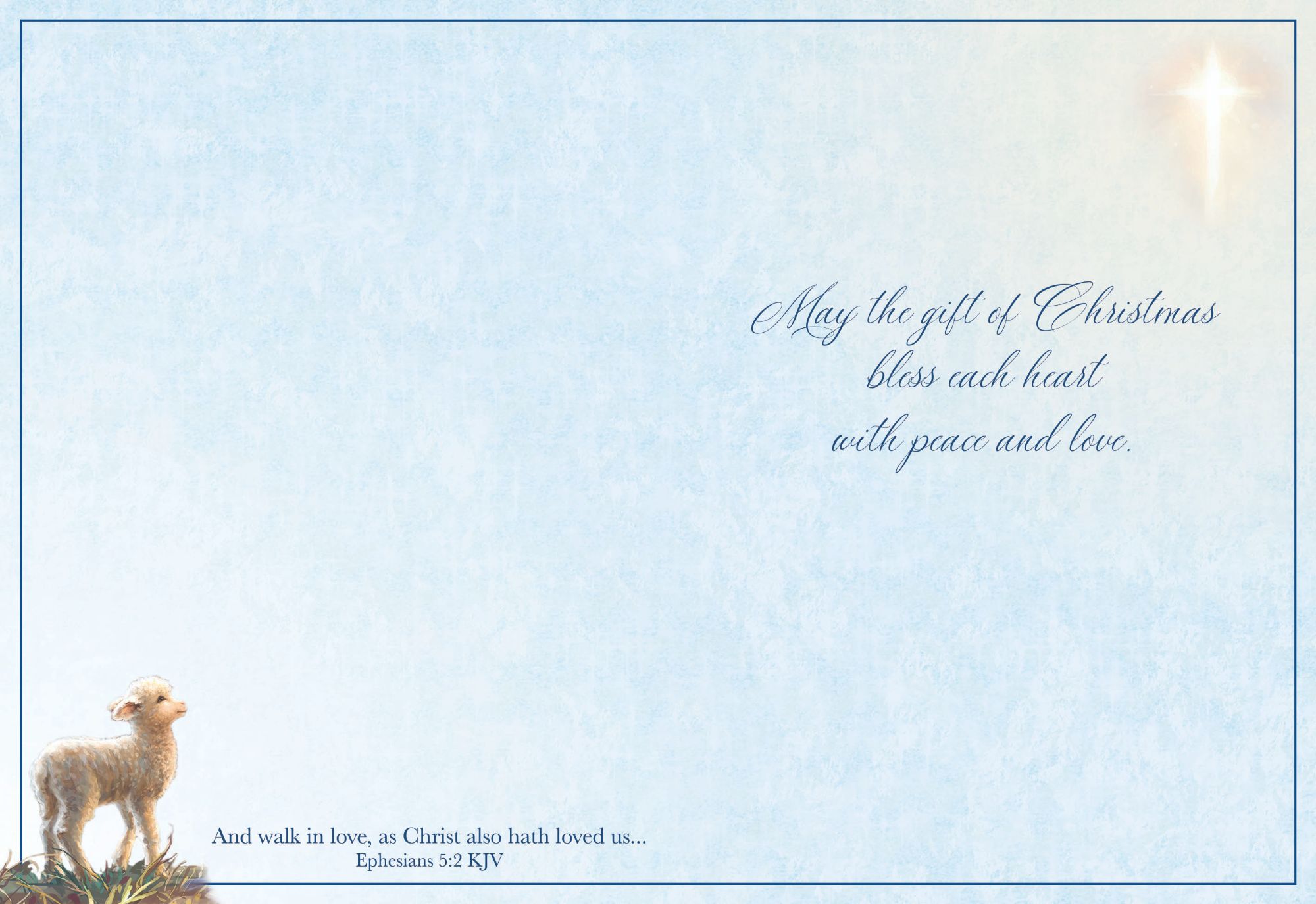 May the gift of Christmas bless each heart with peace and love card