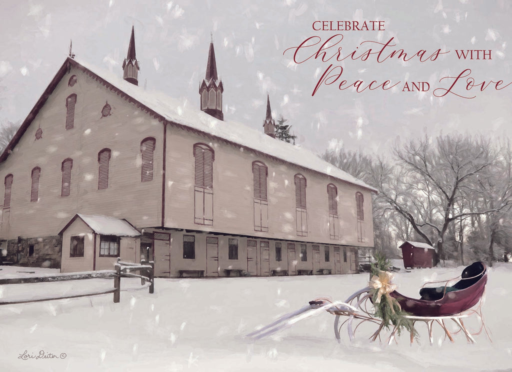 Celebrate Christmas with peace and love Card