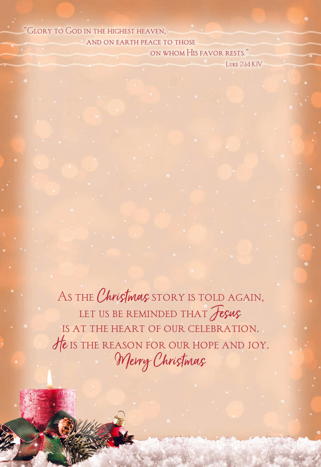 As the Christmas store is told again, let us be reminded that Jesus is at the heart of our celebration. He is the reason or our hope and joy. Merry Christmas.