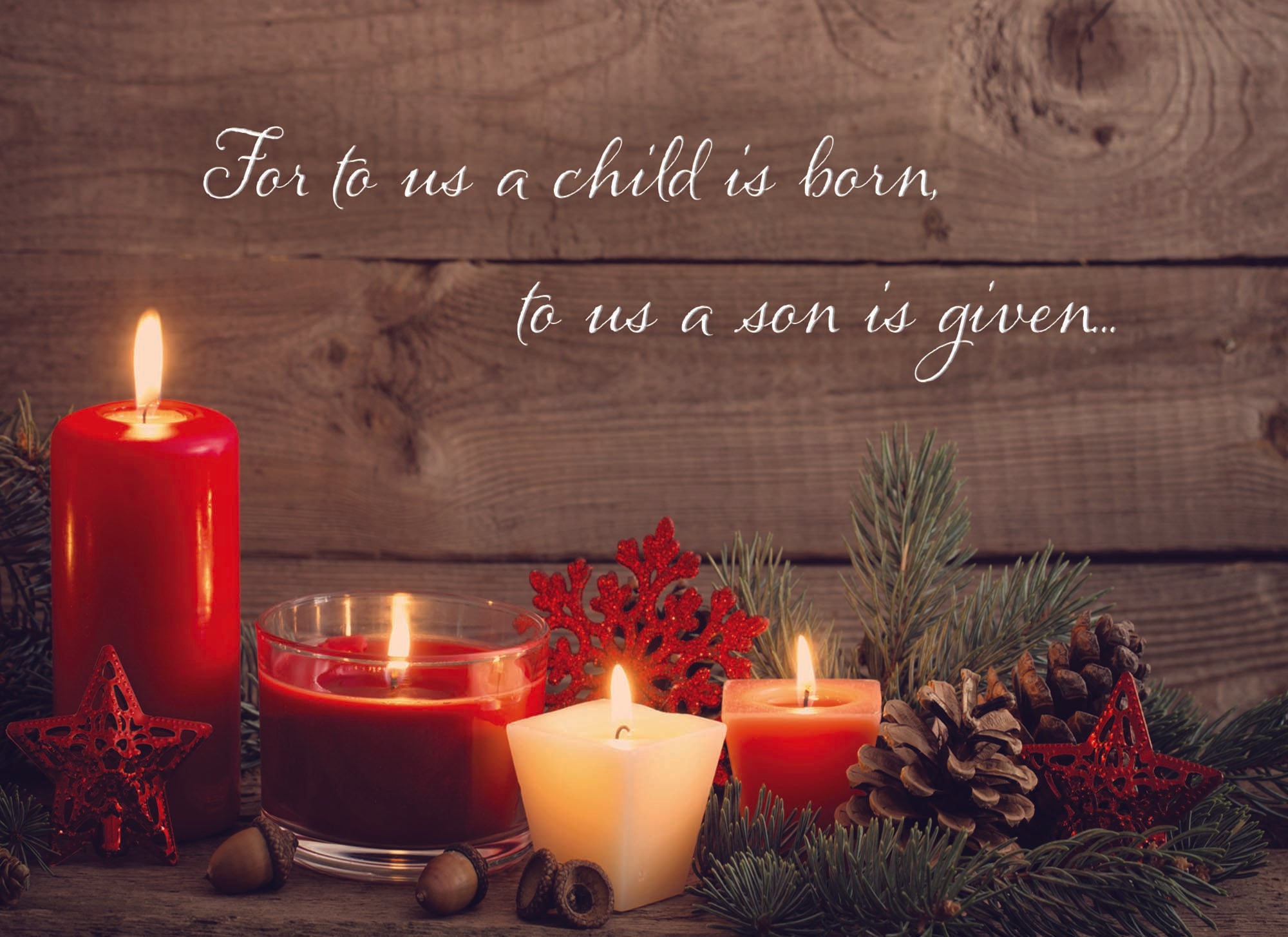 For to us a child is born, to us a son is given... Card