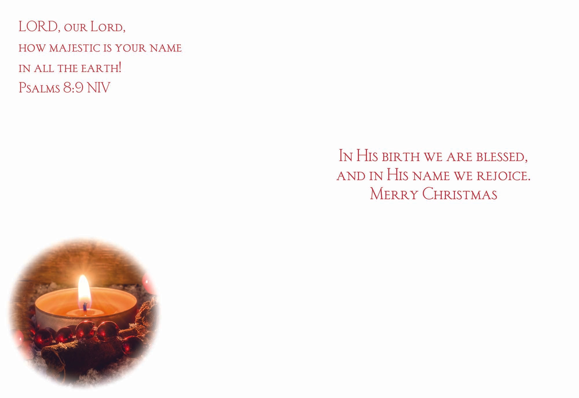 In His birth we are blessed, and in His name we rejoice. Merry Christmas