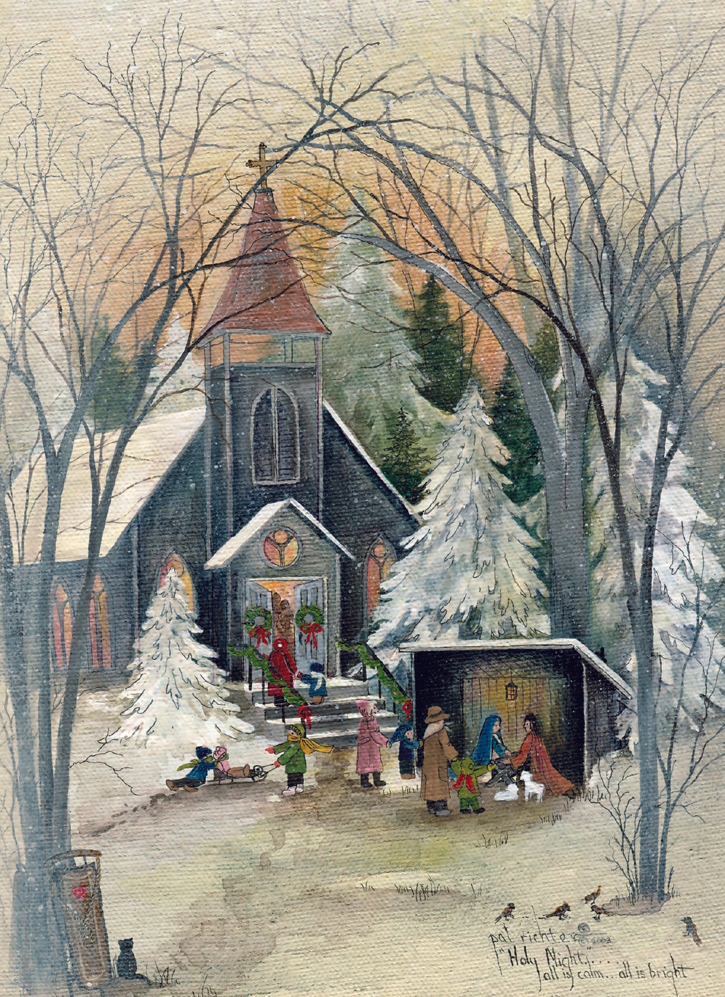 Christian Christmas Cards by Shared Blessings - Holy Night, 12 Assorted Christmas Cards