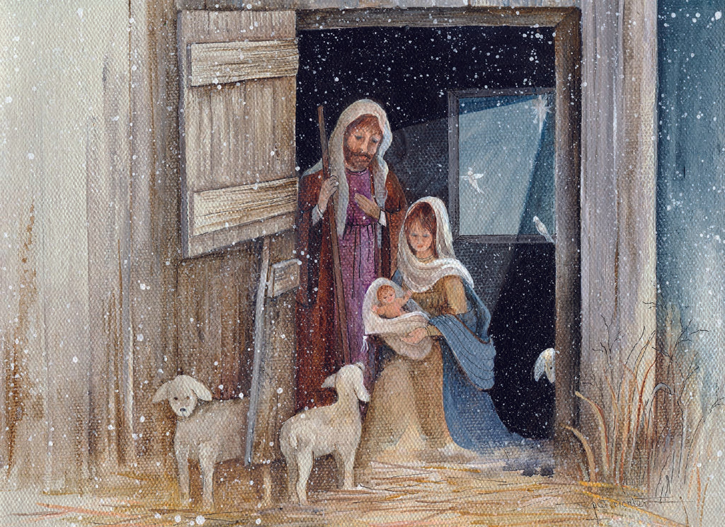 Christian Christmas Cards by Shared Blessings - Holy Night, 12 Assorted Christmas Cards