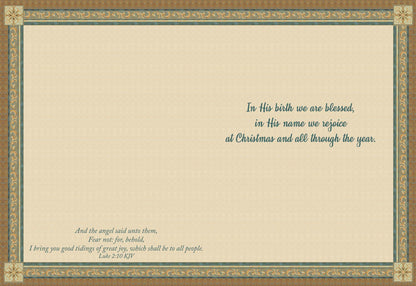 Religious Christmas Cards by Shared Blessings - Nativity - 12 Assorted Cards with KJV Scripture