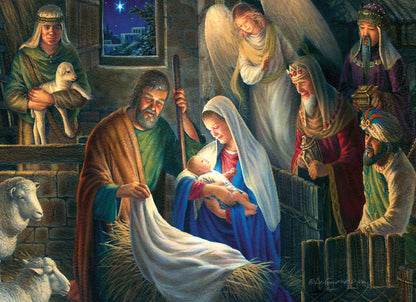 Religious Christmas Cards by Shared Blessings - Nativity - 12 Assorted Cards with KJV Scripture