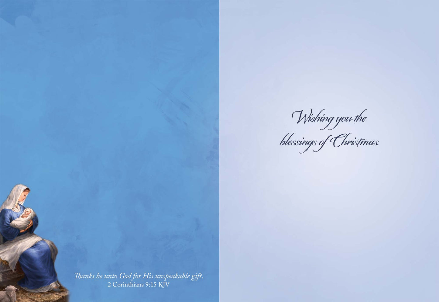 Religious Christmas Cards by Shared Blessings - Nativity - 12 Assorted Cards with KJV Scripture