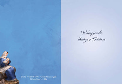 Religious Christmas Cards by Shared Blessings - Nativity - 12 Assorted Cards with KJV Scripture