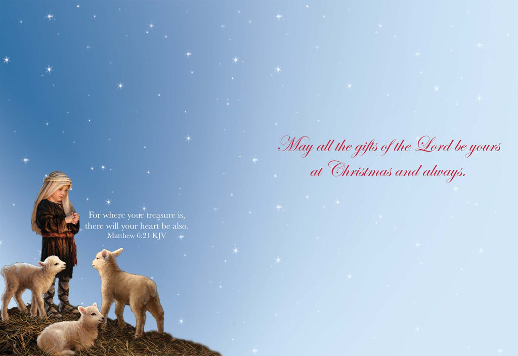 Religious Christmas Cards by Shared Blessings - Holy Family - 12 Assorted Cards with KJV Scripture