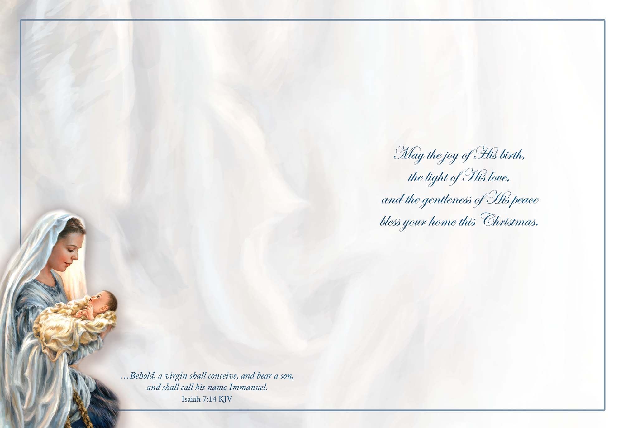 Religious Christmas Cards by Shared Blessings - Holy Family - 12 Assorted Cards with KJV Scripture