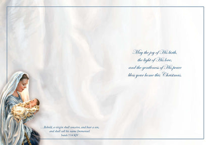 Religious Christmas Cards by Shared Blessings - Holy Family - 12 Assorted Cards with KJV Scripture