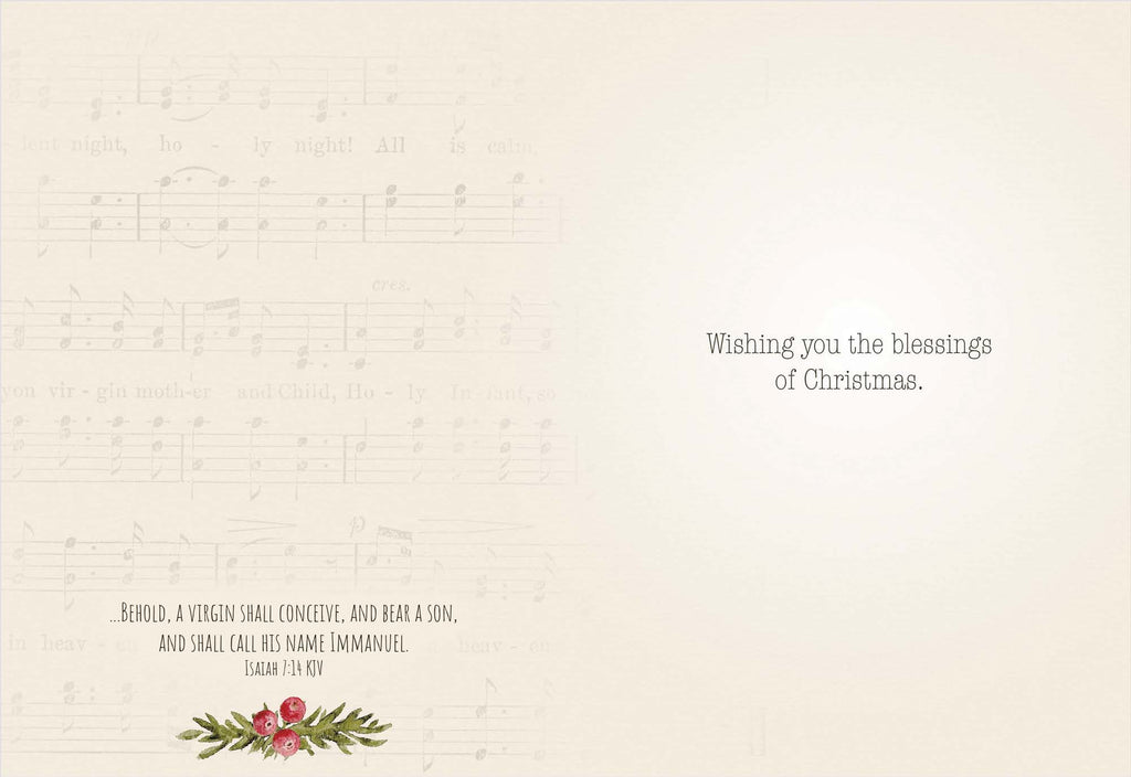 Holy Night Wonders | Religious Christmas Cards by Shared Blessings - 12 Assorted Cards with KJV Scripture