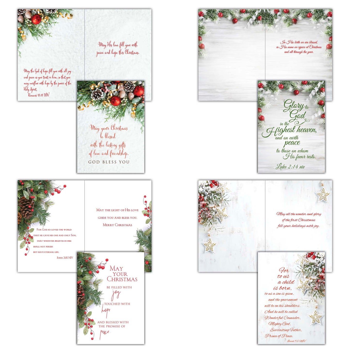 Boxed Christmas Cards - Blessings, 12 NIV Cards and Envelopes