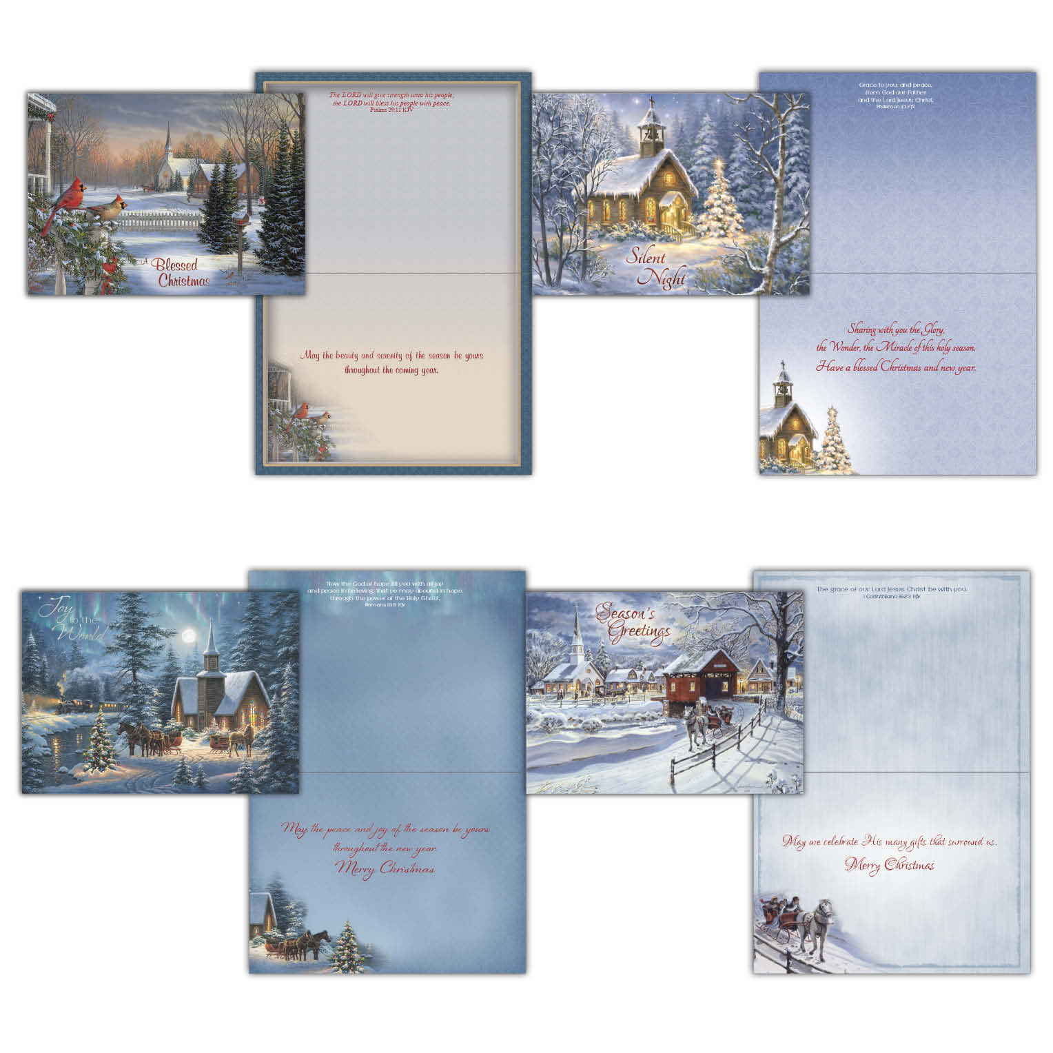 Religious Christmas Cards by Shared Blessings - Christmas Memories, box of 12 Cards and Envelopes