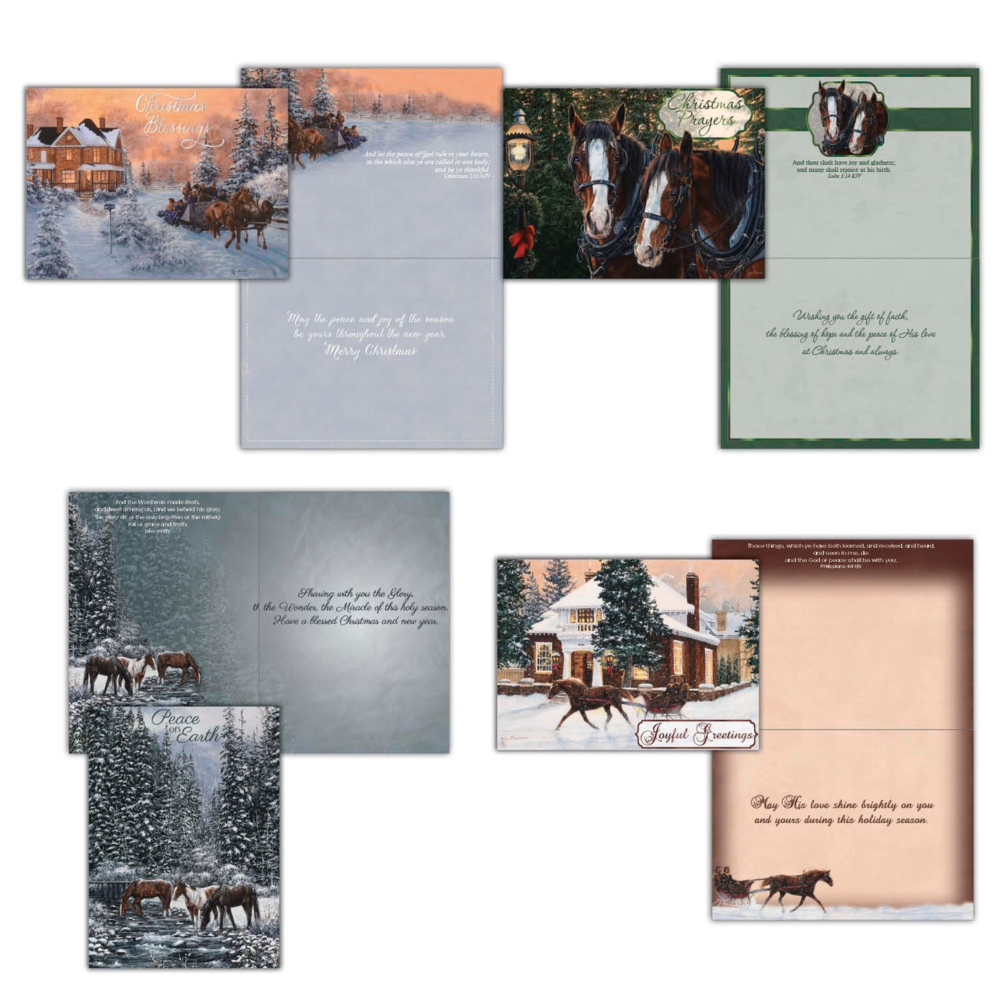 Boxed Christmas Cards - Winters Glow, KJV 12 Cards and Envelopes