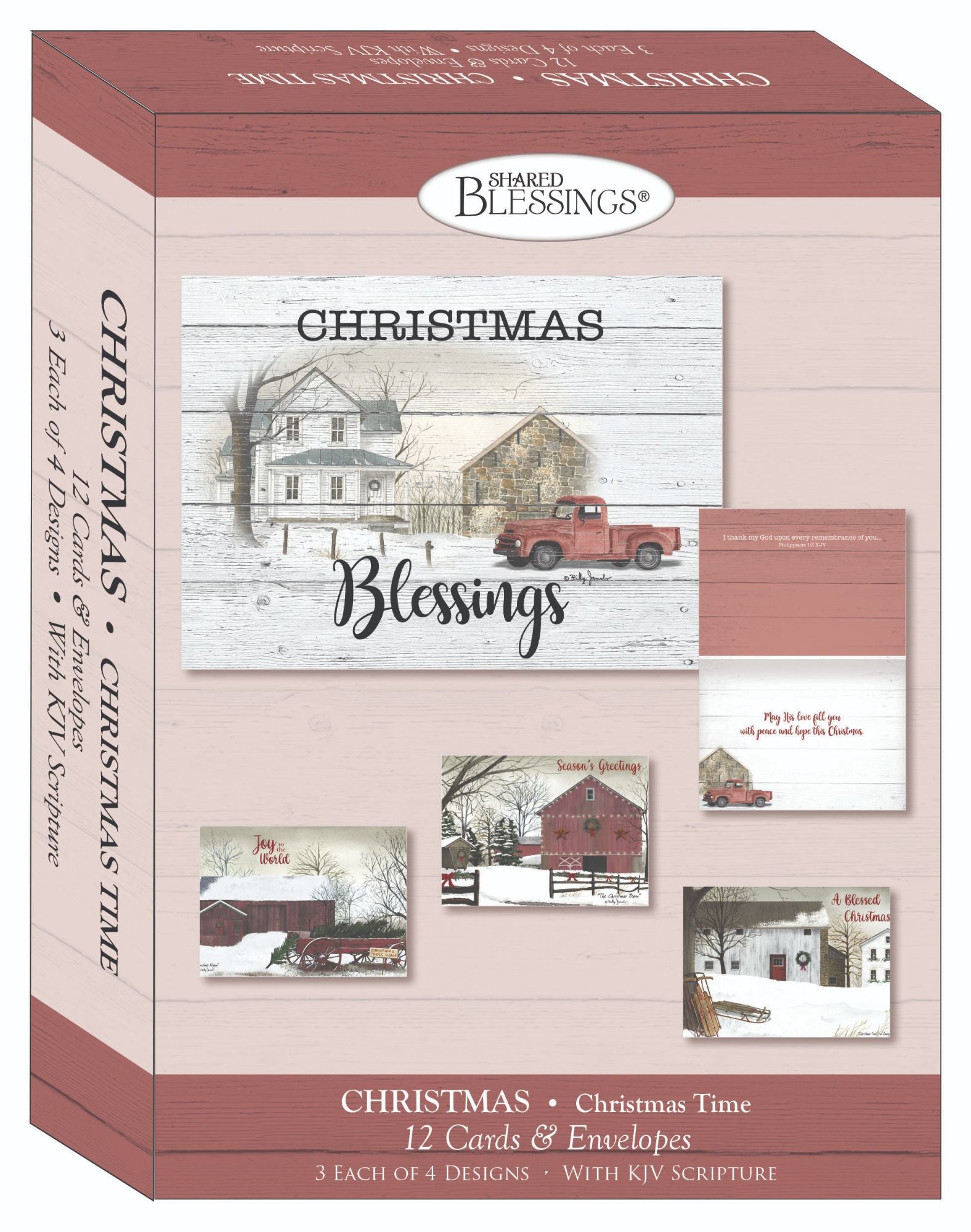 Boxed Christmas Cards -Christmas Time, KJV 12 Cards and Envelopes
