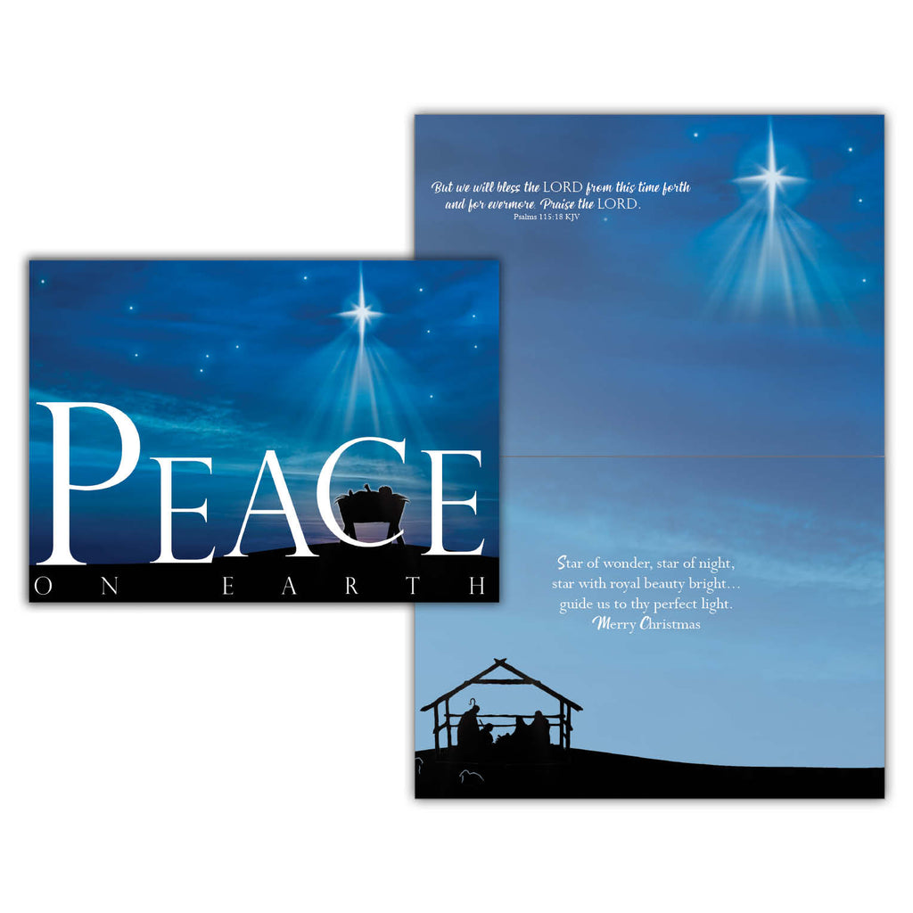 Example of a Peace on Earth Nativity Card