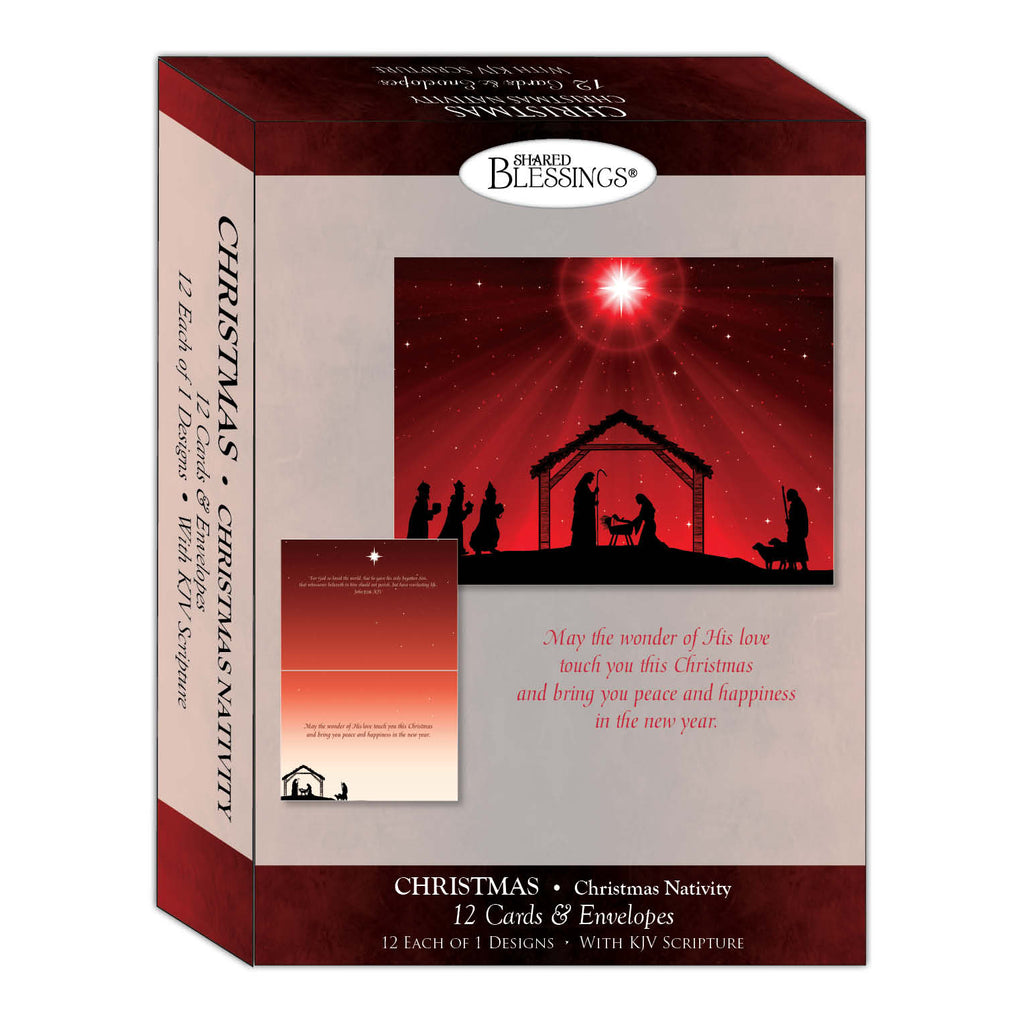 Christmas Nativity, 12 Boxed Christmas Cards