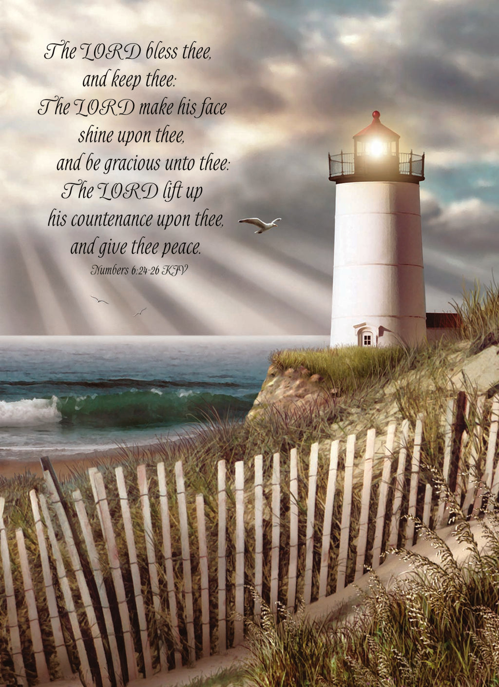 Card 2 Cover - The LORD bless thee and keep thee; The LORD make his face shine upon thee, and be gracious unto thee; The LORD lift up his countenance upon thee and give thee peace -Numbers 6:24-26 KJV