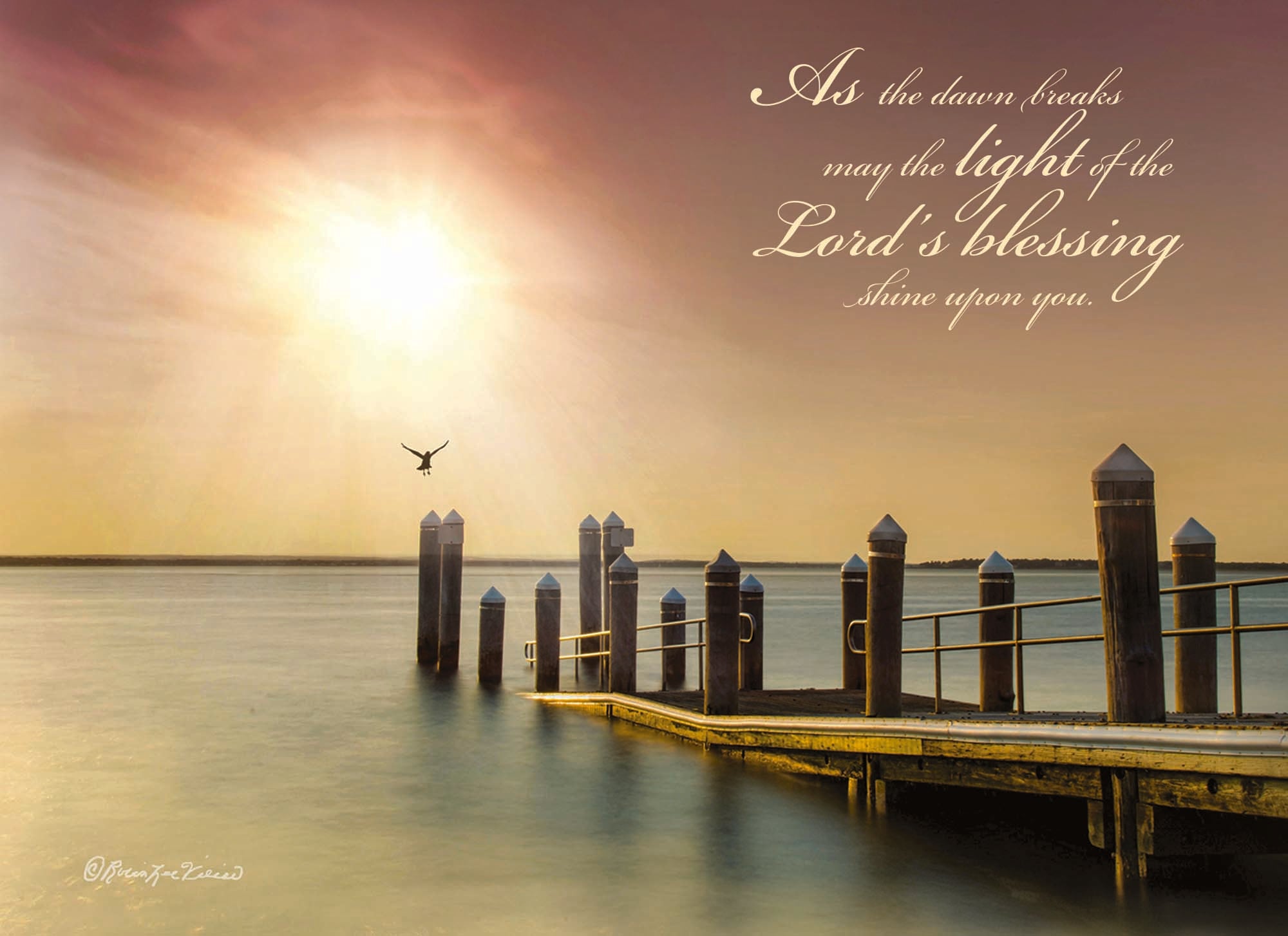 Card 4 Cover - As the dawn breaks may the light of the Lord's blessing shine upon you