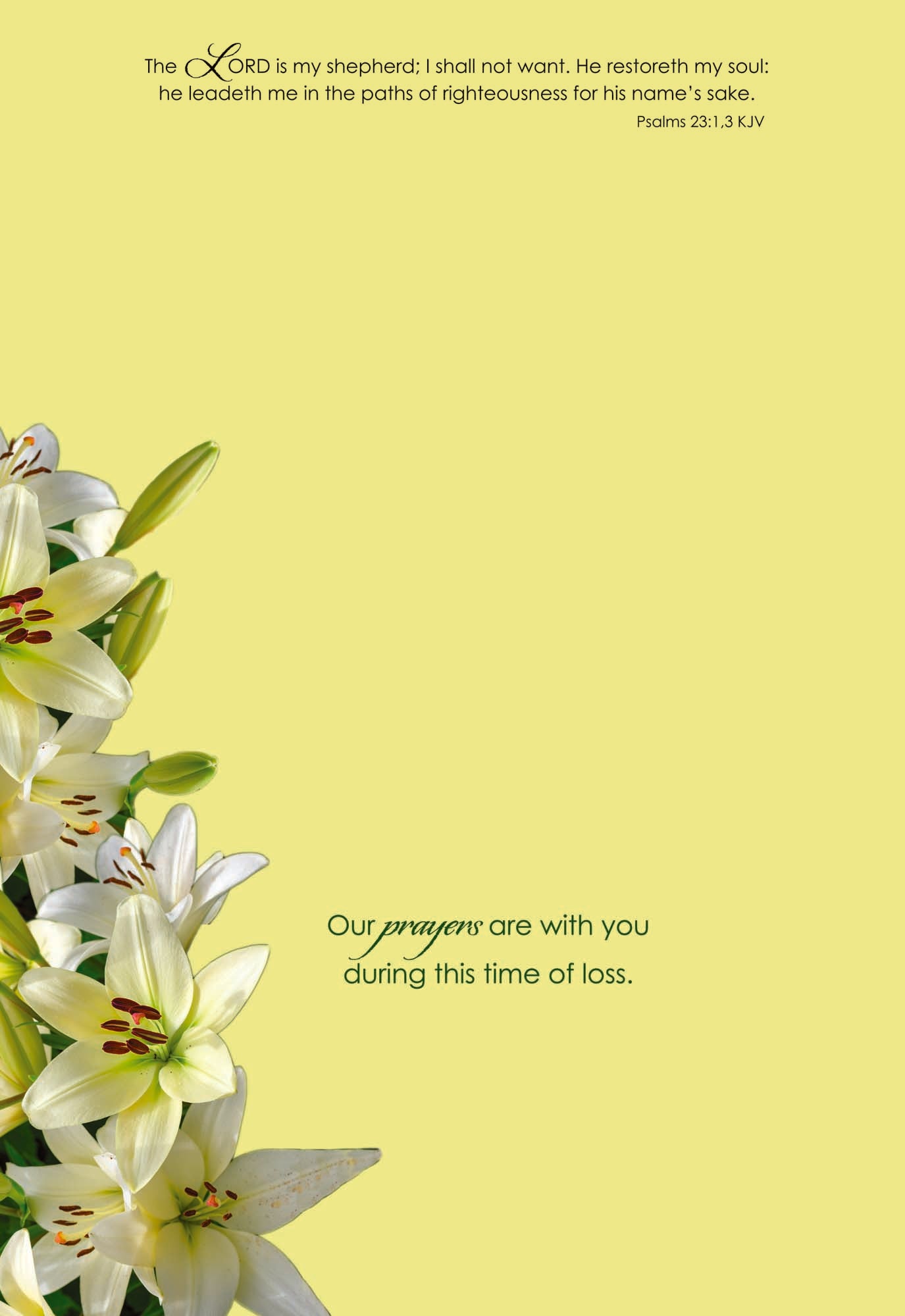 Religious Sympathy Cards by Shared Blessings- Lilies - 12 Cards and Envelopes