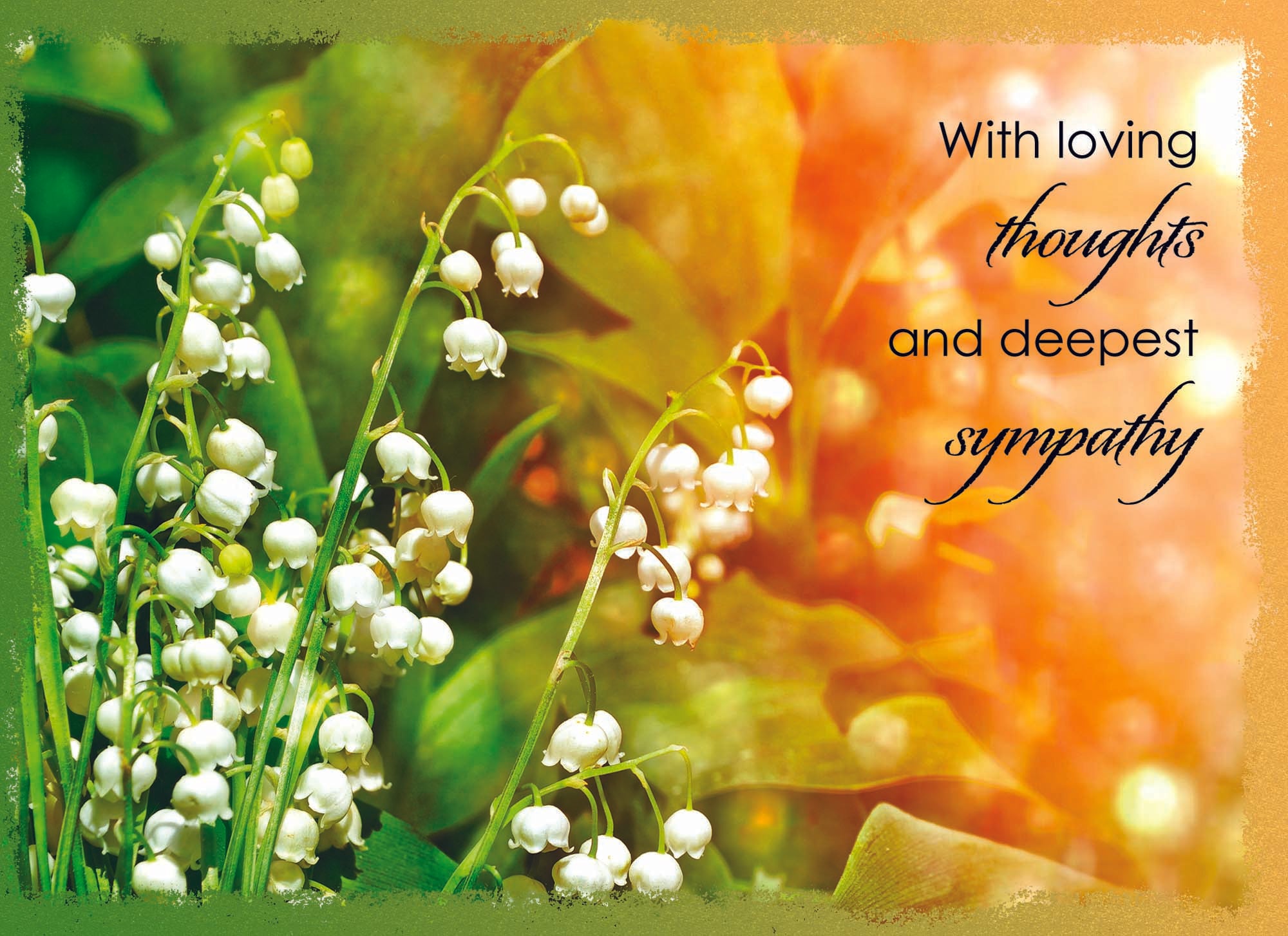 With loving thoughts and deepest sympathy.