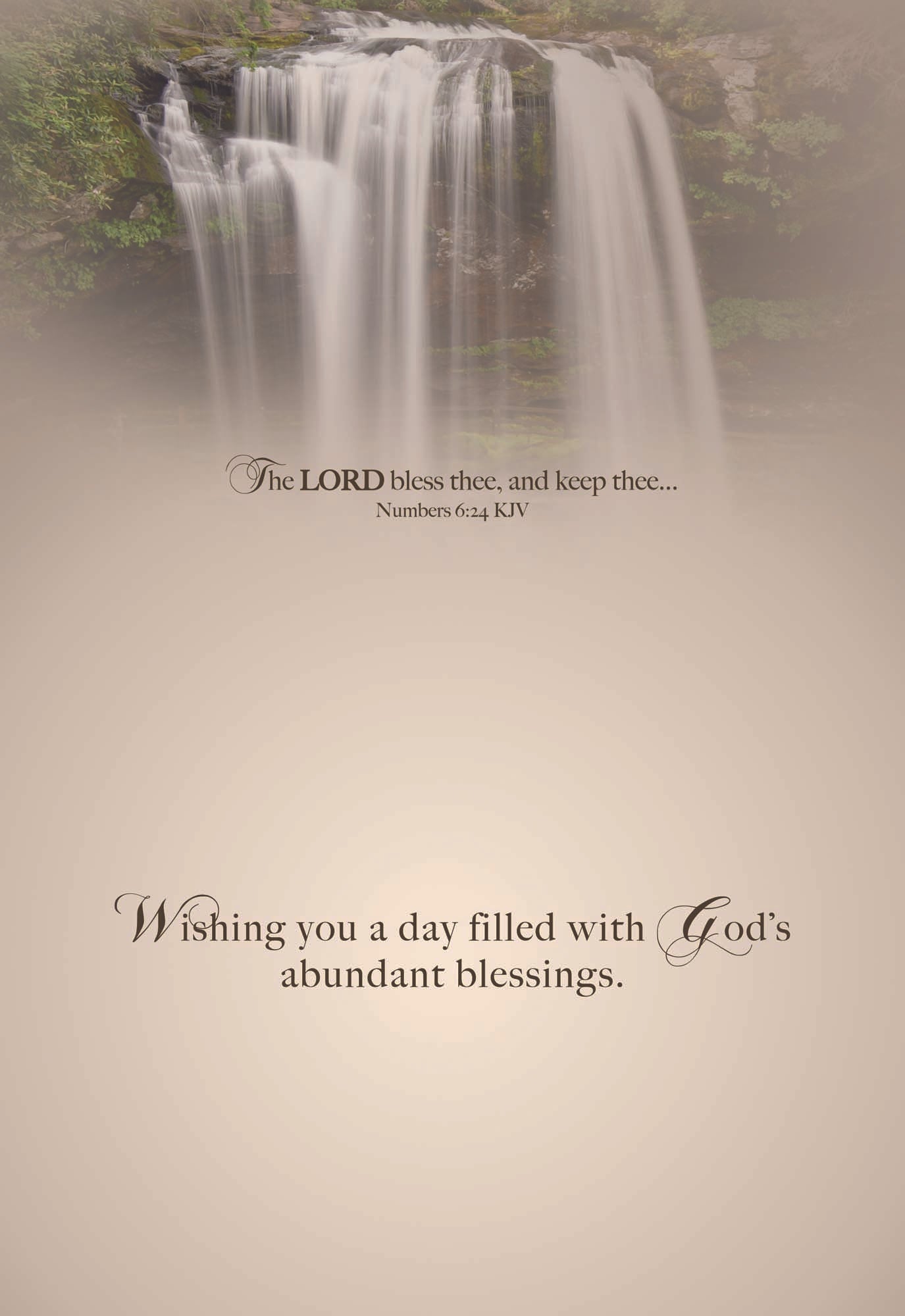 Card Design 2 Inside Scripture - The Lord bless thee, and keep thee... -Numbers 6:24 KJV