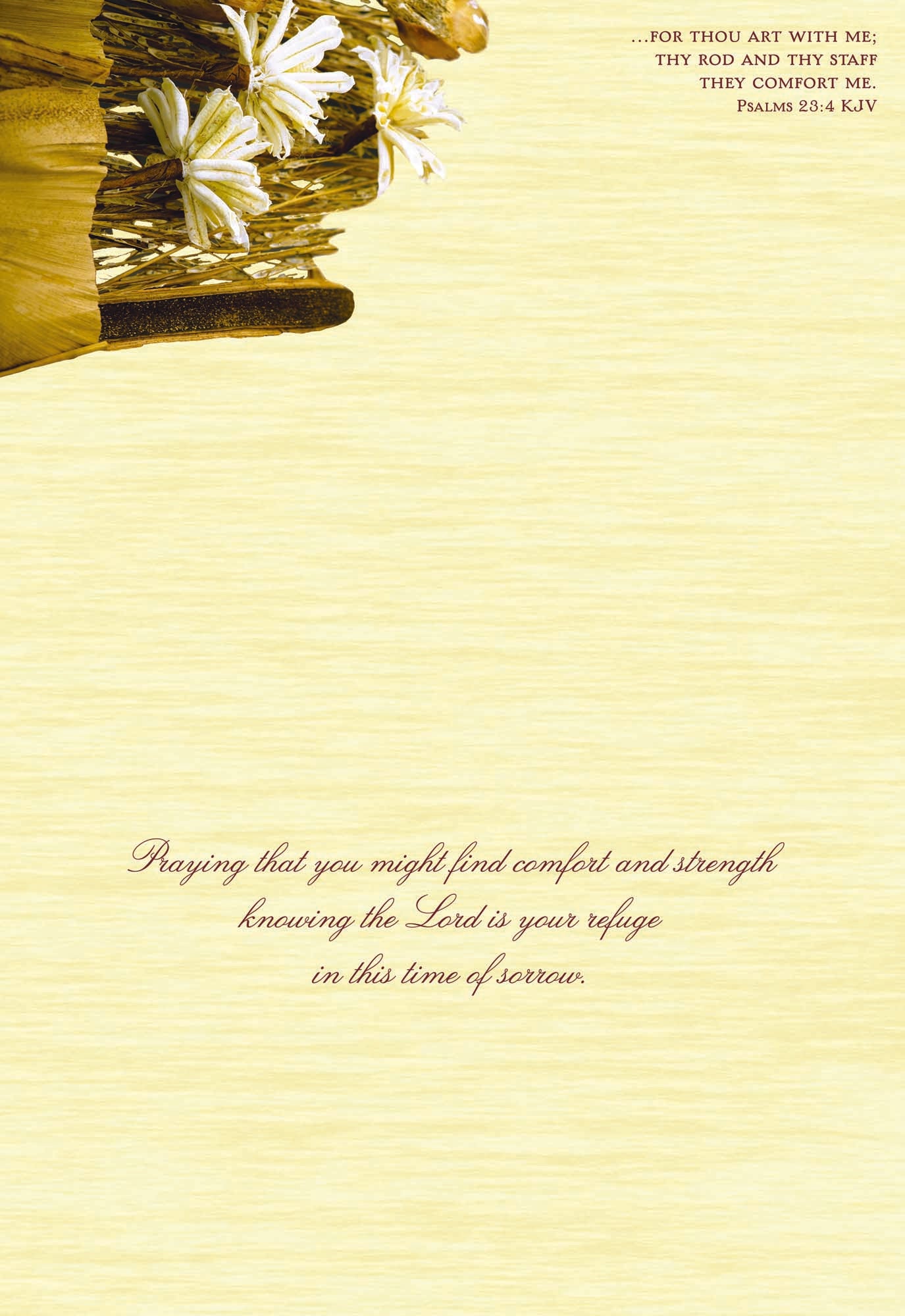 With Heartfelt Sympathy Inside Design